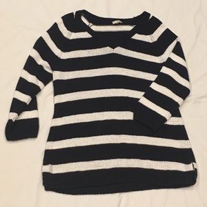 Talbots Cotton/Poly Blend Striped Sweater